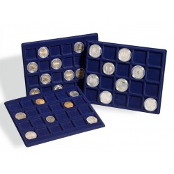 Valise numismatique avec 8 plateaux assortis (pour 355 monnaies