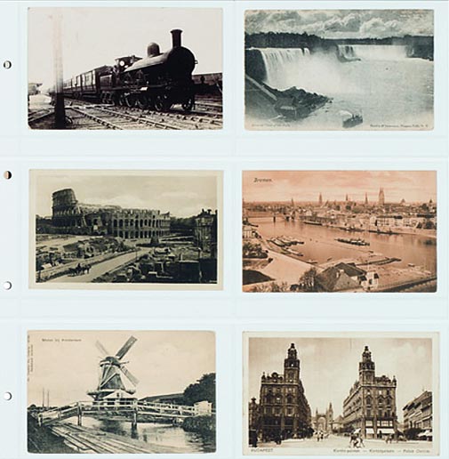 Exemple de feuilles pour cartes postales