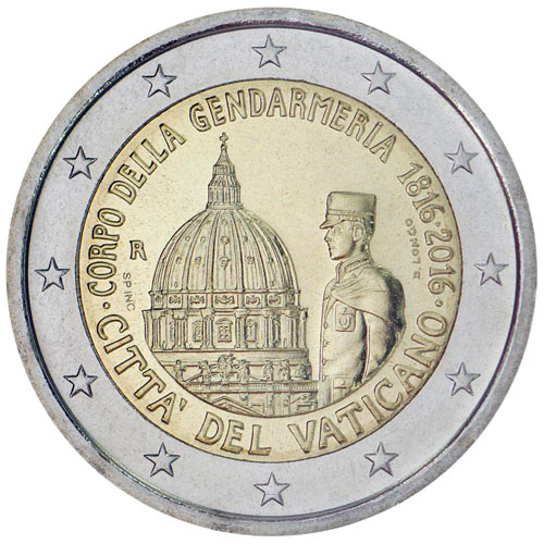 pièce de 2 euros commémorative du Vatican